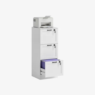The Range HOMCOM 2 Drawers File Cabinet with Lock - White