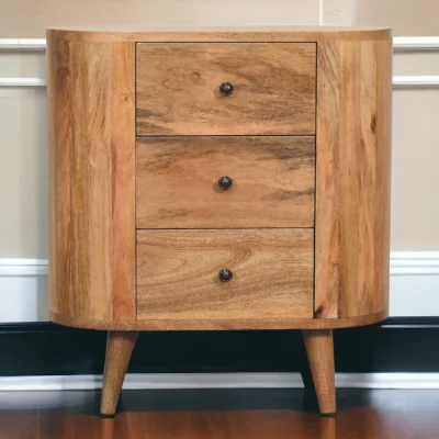The Range Solid Wood Mini Oak-ish Cabinet - Brown