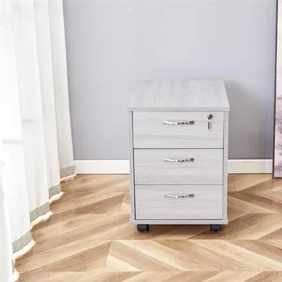 The Range Marcello 3 Drawers Pedestal Office Cabinet - Grey
