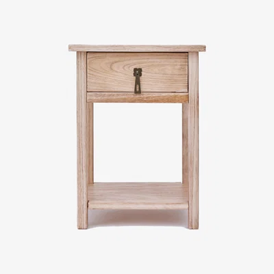 The Range Portofino 1 Drawer Bedside Cabinet - Brown