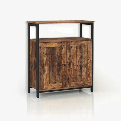 The Range Industrial Storage Cabinet with Steel Frame - Brown