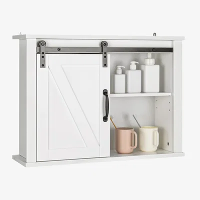 The Range Costway 3-Tier Wall Storage Cabinet-White  - White