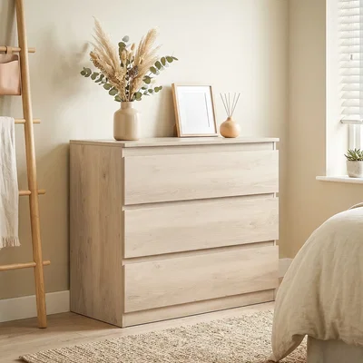 The Range HOMCOM Chest of Drawers, Drawer Storage Cabinet - Oak