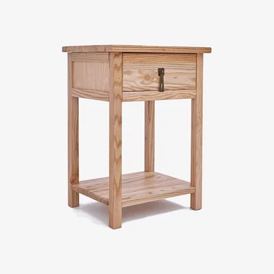 The Range Montese 1 Drawer Bedside Cabinet - Brown / Drop