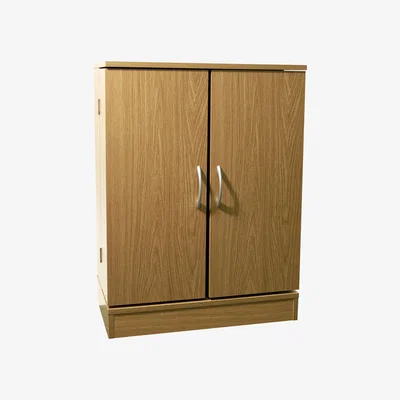 The Range COLUMBUS - Double Door 324 CD  213 DVD Media Storage Cabinet - Oak - Oak