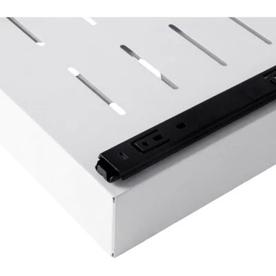 The Range Pull Out Cabinet Organizer Adhesive 2 Pcs Expandable Storage Drawers - White