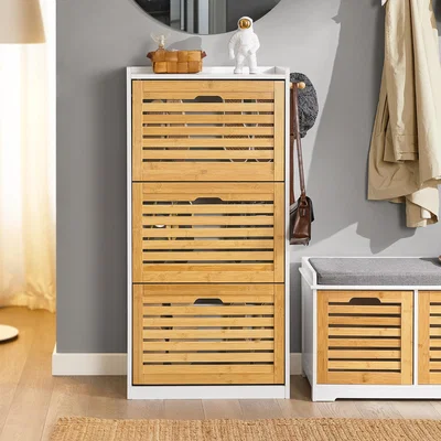 The Range 3 Drawers Shoe Cabinet Organiser Unit - Neutral