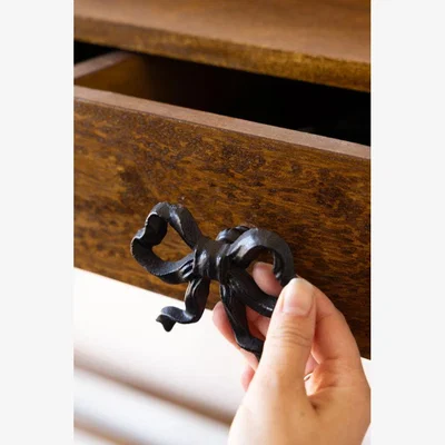 Rockett St George Pretty Black Bow Cupboard/Drawer Knob