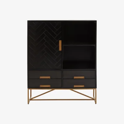 The Range Kochi Black Mango Wood Cabinet