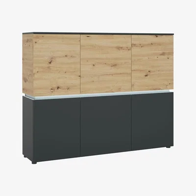 The Range Luci 6-Door Cabinet - Black