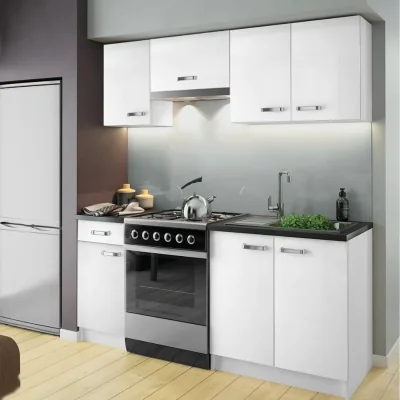 The Range 5-Piece Kitchen Cabinet Set, White Gloss, Easy Assembly - White