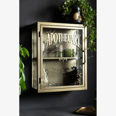 Rockett St George Vintage-Style Apothecary Wall Cabinet