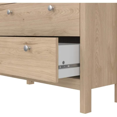 The Range Gossmere China Cabinet in Hickory Oak-Effect, 2 Glass Doors and 3 Smooth-Glide Drawers - Hickory oak-effect