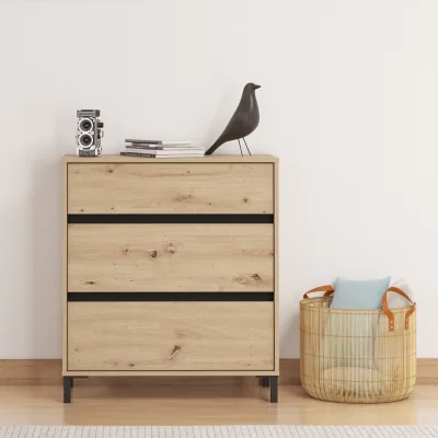 The Range MARRON Cabinet 80, Artisan Oak/Black - Cashmere
