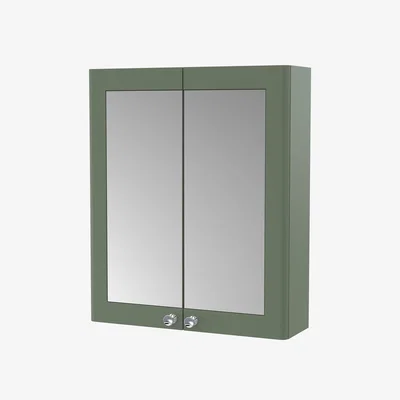 The Range nuie Classique Wall Hung Mirror Cabinet - Green