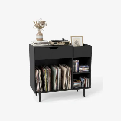 The Range Albums Vinyl Record Storage Cabinet - Black
