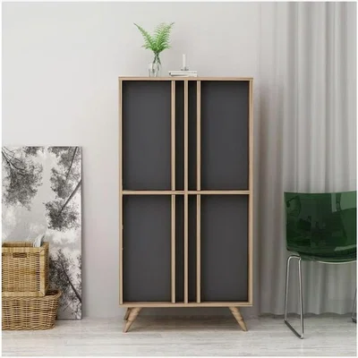 The Range Rilla Modern Storage Cabinet - Oak & Anthracite