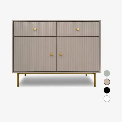 The Range Devon 2 Door Cabinet with Drawers - White