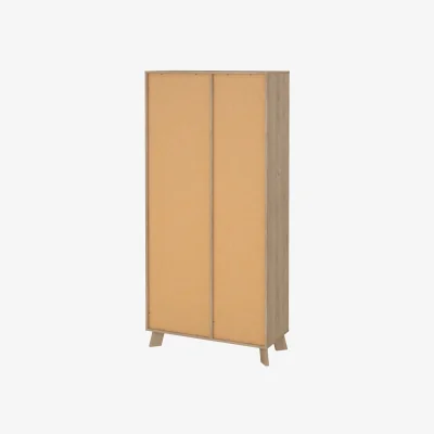The Range Lira Jackson Hickory Oak & White China Cabinet 2 Doors - Jackson Hickory and white matt