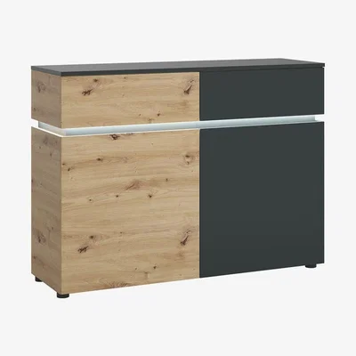The Range Luci 2-Door 2-Drawer Cabinet - Black