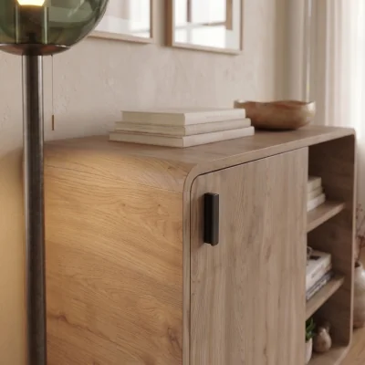 The Range Decortie Rovel Console Cabinet with Soft Close Door - Natural Oak