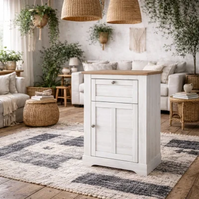 The Range Silkeborg Nelson Cabinet 1 Drawer 1 Door Snowy and - Natural