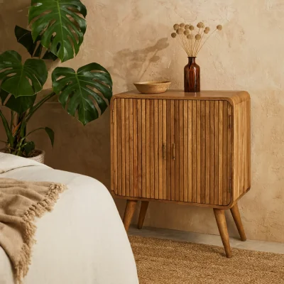 The Range Puglia Mango Wood 2 Door Cabinet Natural - Brown