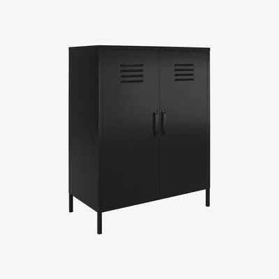 The Range Storage Cabinet 2D Soft White - Black