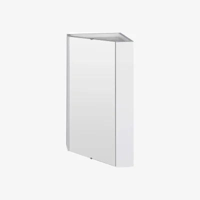 The Range Wall Hung Corner Mirror Cabinet Gloss White - Gloss White