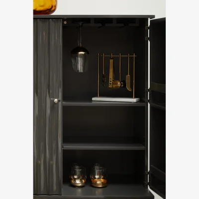 The Range Genoa Grey Gloss Finish Cabinet - Grey