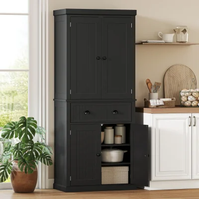 The Range HOMCOM Freestanding Kitchen Storage Cabinet Drawer - Black
