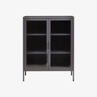 The Range Acier Two Door Grey Metal Cabinet