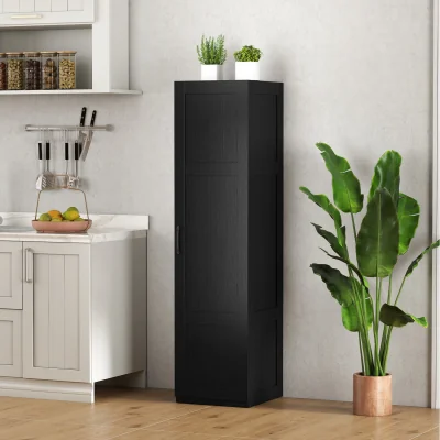 The Range Kitchen Tall Storage Cabinet - Black