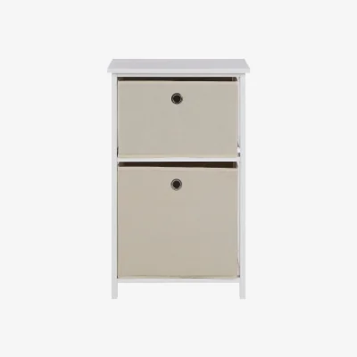 The Range Lindo 2 Natural Fabric Drawers Cabinet