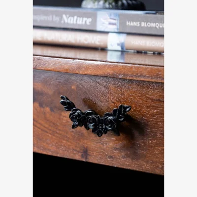 Rockett St George Beautiful Black Rose Cupboard/Drawer Handle