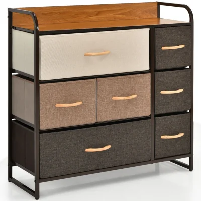 The Range Storage Tower Cabinet Organiser Unit - Brown