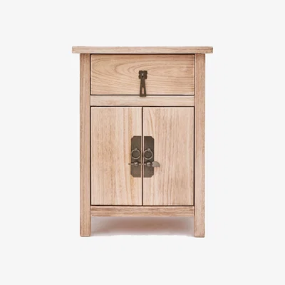 The Range Portofino 1 Drawer 2 Door Bedside Cabinet - Brown