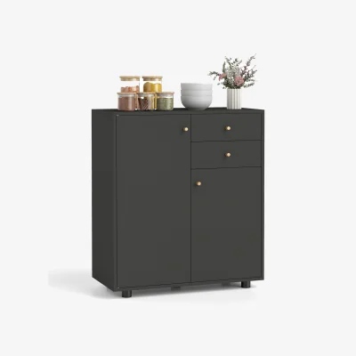 The Range Kitchen Sideboard Buffet Cabinet - Black