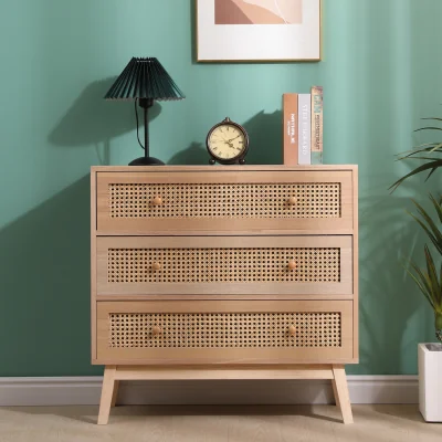 The Range Rattan 3 Drawer Chest Cabinet Natural - Natural