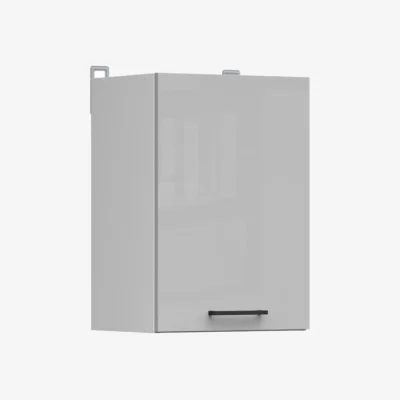 The Range Kitchen Wall Cabinet 400mm Modern Cupboard 40cm Unit Grey Gloss - Junona - Light Grey Gloss / White Matt