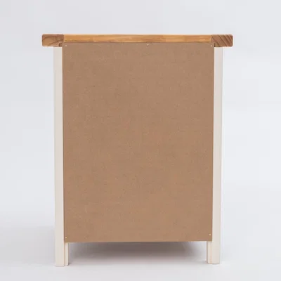The Range Maggiori 3 Drawer Bedside Cabinet - White / Brass Knob