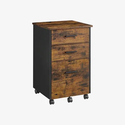 The Range VASAGLE Rolling File Cabinet with 3 Drawers - Bronze