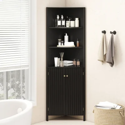 The Range Corner High Cabinet - Black