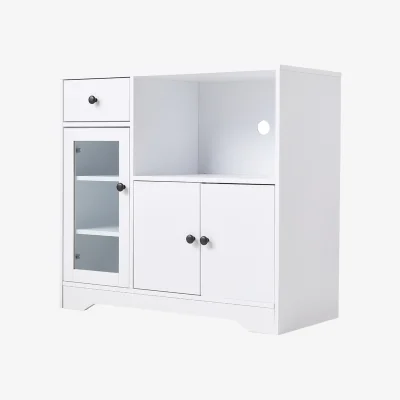 The Range Modern Wooden Sideboard Cabinet with 3 Doors and 1 Drawer - White