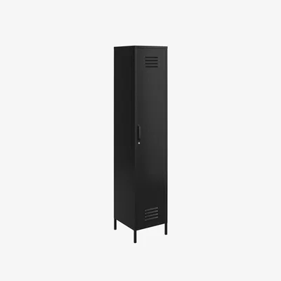 The Range Mission District Single Metal Locker Storage Cabinet - Black