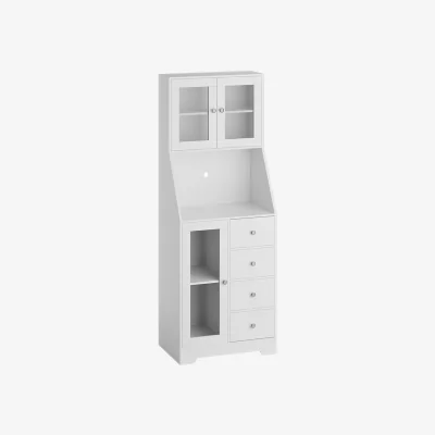 The Range Kitchen Storage Cabinet Sideboard for Dining Room - White / BoardAcrylic