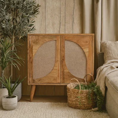 The Range Desenzano Mango Wood 2 Door Cabinet - Brown