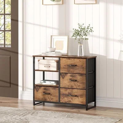 The Range Wooden Storage Cabinet with Two Shelves - Natural / 71.4cm