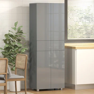 The Range HOMCOM  Freestanding 5 Tier Storage Cabinet - Grey