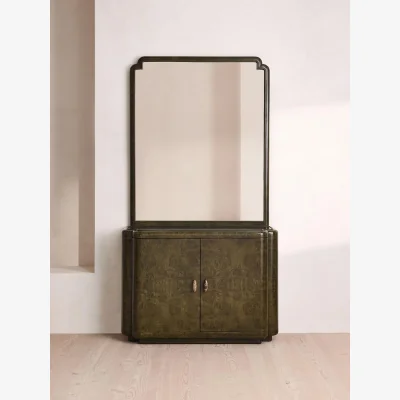 Soho Home Lennox Entryway Unit Set, Olive Oak Burl